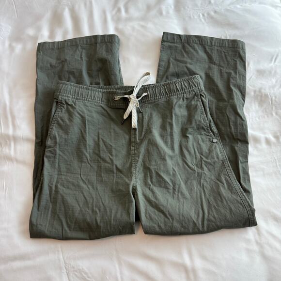 Vuori Ripstop Pants Army Green Size M Lightweight Stretch Casual Travel Joggers - Picture 2 of 6